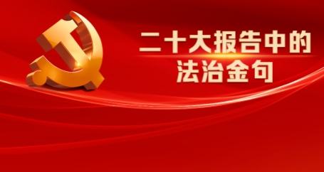 速览！二十大报告中的法治金句